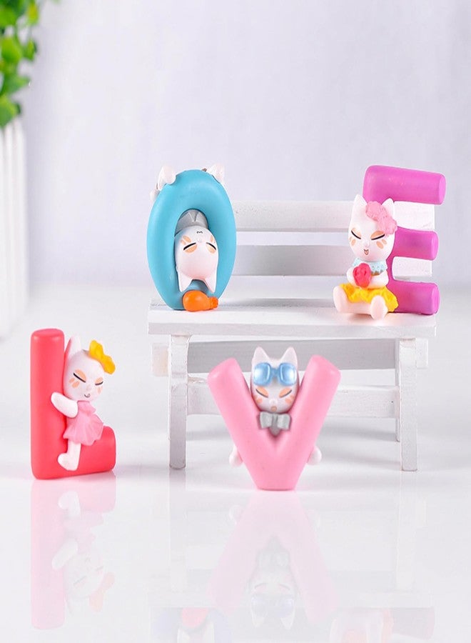 Spiaty Love Cat Home, Car and Office Decor Figurine (Small, Multi, Set of 4) - Image 4